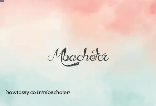 Mbachoter
