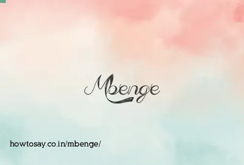 Mbenge