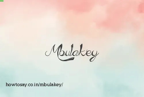 Mbulakey
