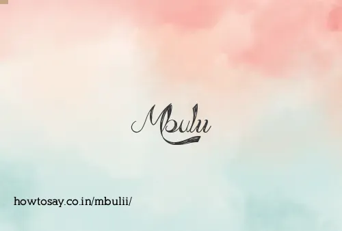 Mbulii