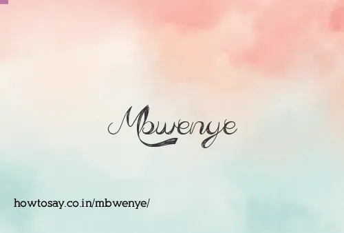 Mbwenye