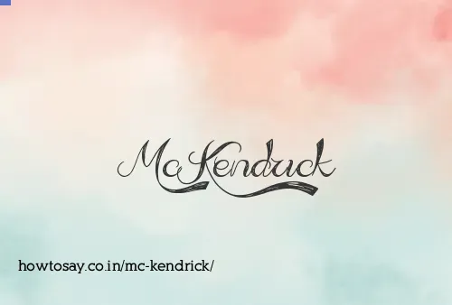 Mc Kendrick