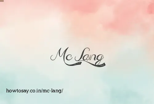 Mc Lang
