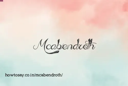 Mcabendroth