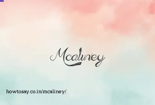 Mcaliney
