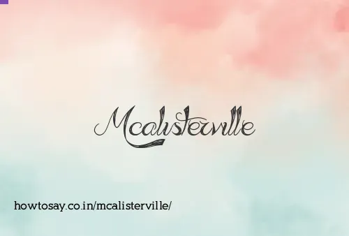 Mcalisterville