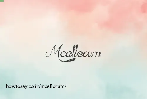 Mcallorum