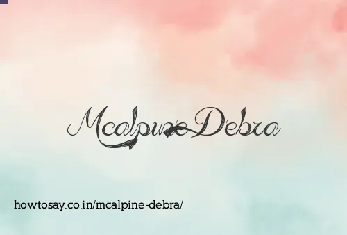 Mcalpine Debra