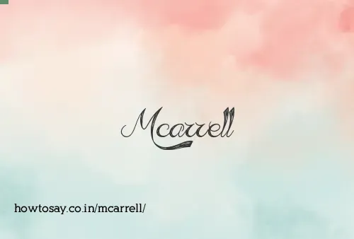 Mcarrell