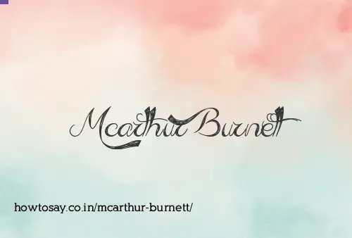 Mcarthur Burnett