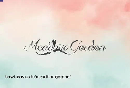 Mcarthur Gordon
