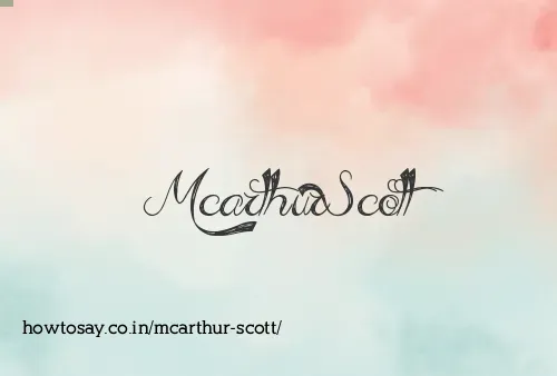 Mcarthur Scott