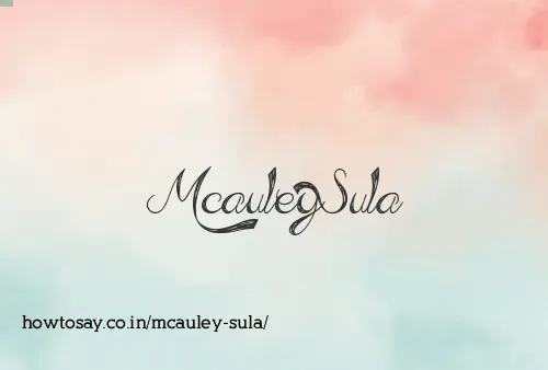 Mcauley Sula