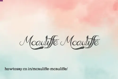 Mcauliffe Mcauliffe