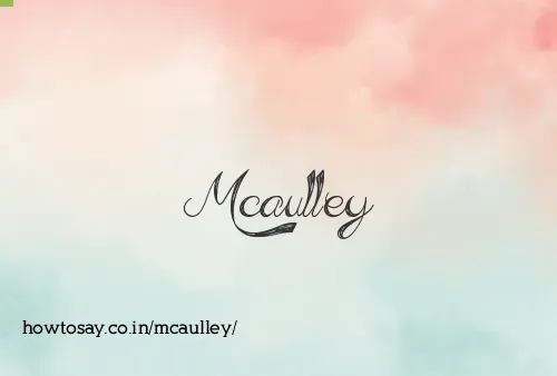 Mcaulley