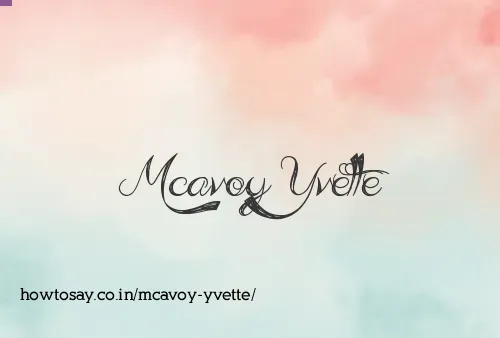 Mcavoy Yvette