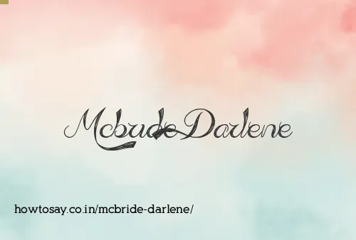Mcbride Darlene