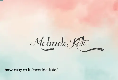 Mcbride Kate