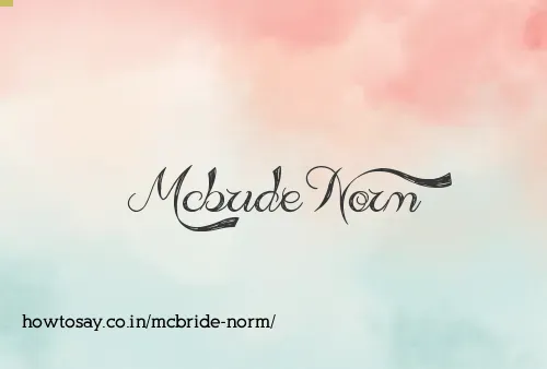 Mcbride Norm