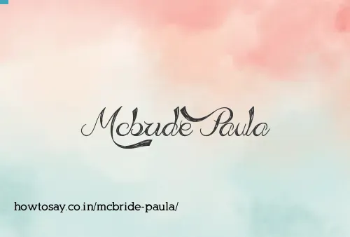 Mcbride Paula