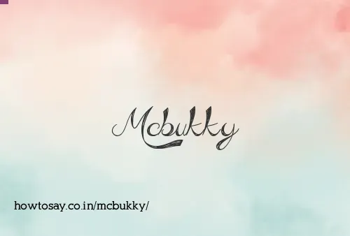 Mcbukky