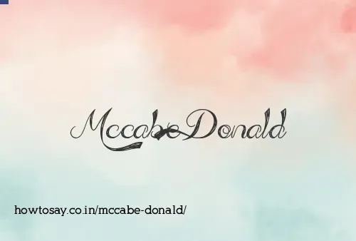 Mccabe Donald