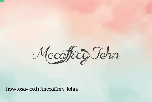 Mccaffrey John