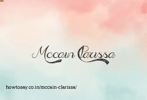 Mccain Clarissa