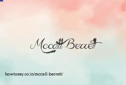 Mccall Berrett