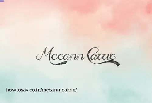 Mccann Carrie