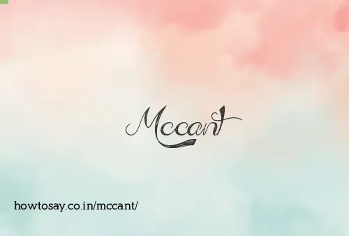 Mccant