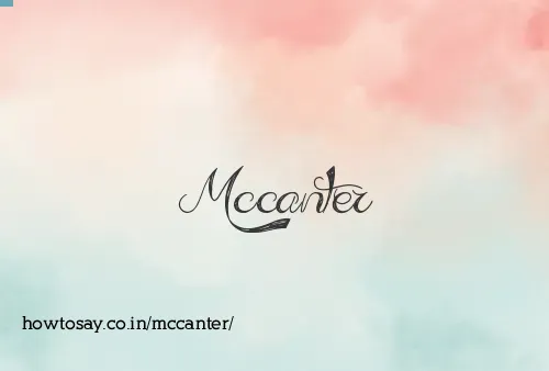 Mccanter