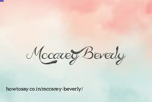 Mccarey Beverly