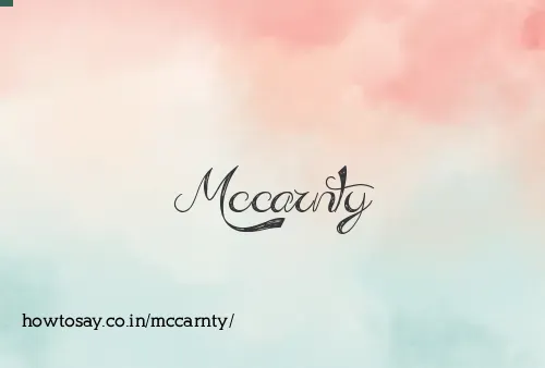 Mccarnty