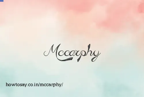 Mccarphy