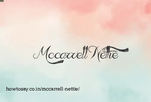 Mccarrell Nettie
