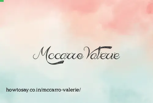 Mccarro Valerie