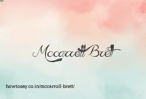 Mccarroll Brett