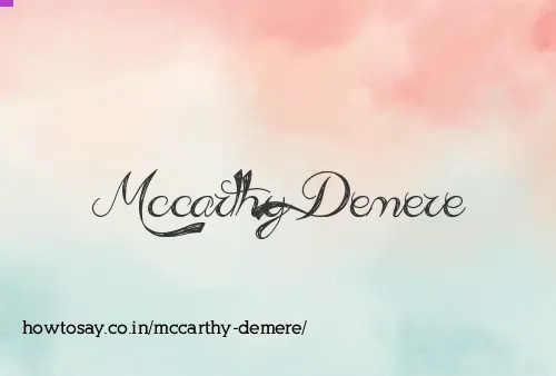Mccarthy Demere