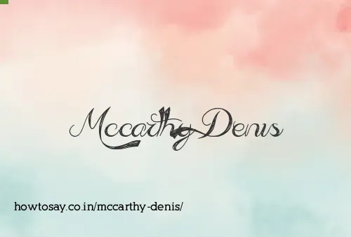 Mccarthy Denis