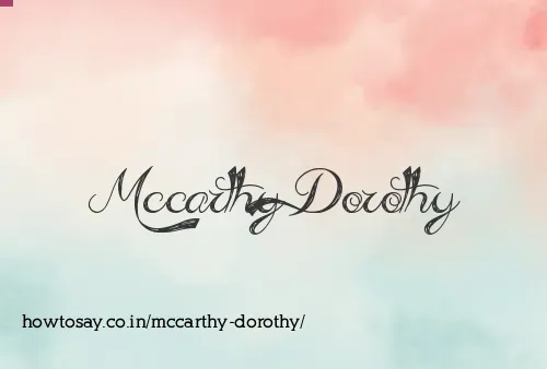 Mccarthy Dorothy