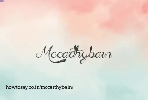 Mccarthybain