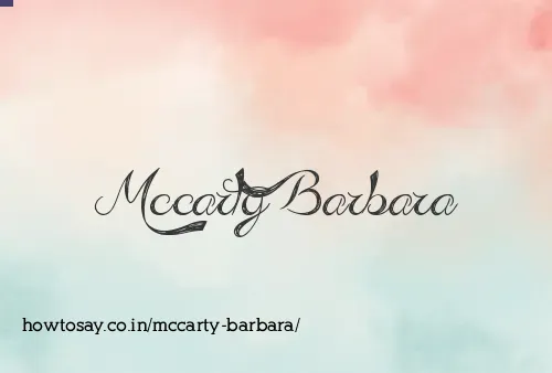 Mccarty Barbara