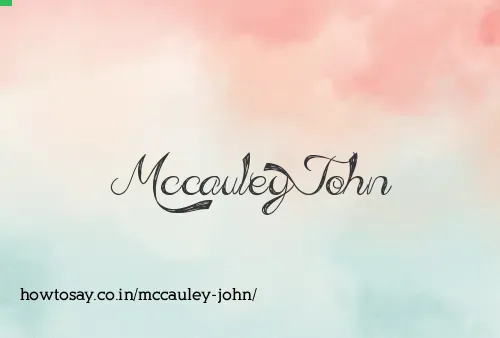 Mccauley John