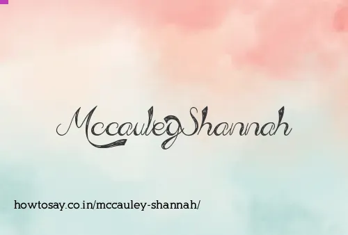 Mccauley Shannah