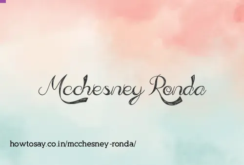 Mcchesney Ronda