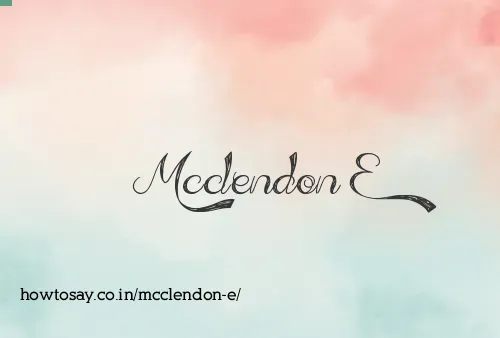 Mcclendon E