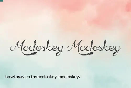 Mccloskey Mccloskey