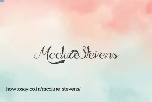 Mcclure Stevens