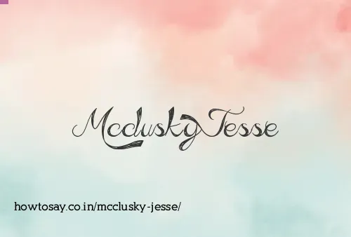 Mcclusky Jesse